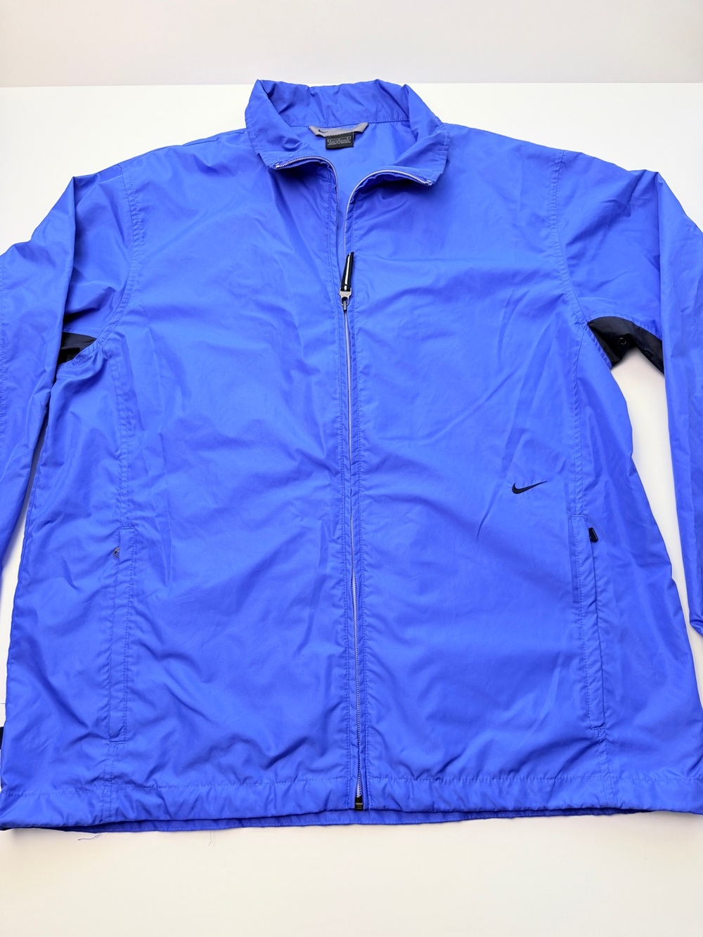 Nike Golf Windbreaker Jacket Men’s L Blue Full Zip Lightweight Storm Fit Swoosh
